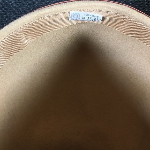 👀 Gorgeous Vintage Tan Jeweled Ribbon Trimmed Hat - Picture 7 of 7